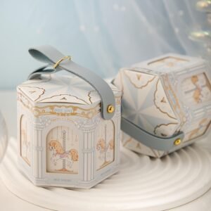 20pcscartoon printed gift boxes in the shape of a carousel