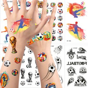 8pcs waterproof world cup football sports children cartoon cute temporary tattoo sticker