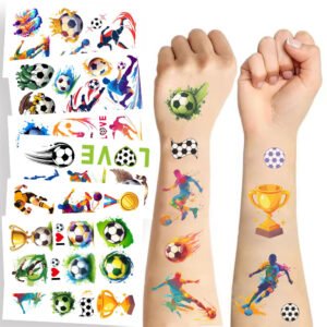 10pcs cartoon football tattoo sticker for the world cup waterproof party gift funny and amusing face sticker