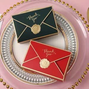 50pcs simple creative gift box packaging envelope shape wedding gift candy box